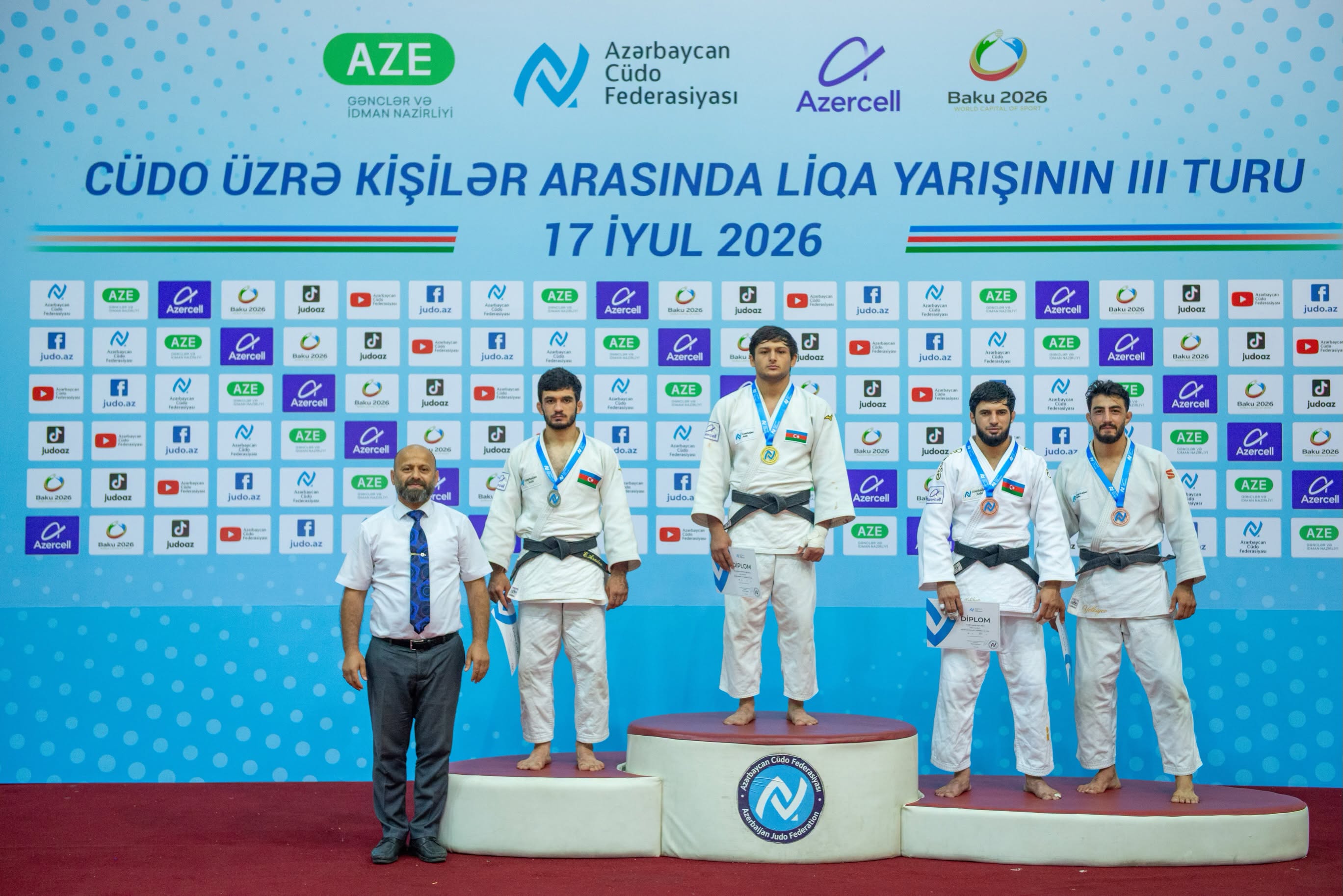 Kişilər arasında Liqa yarışının III turunda 188 cüdoçu mübarizə apardı