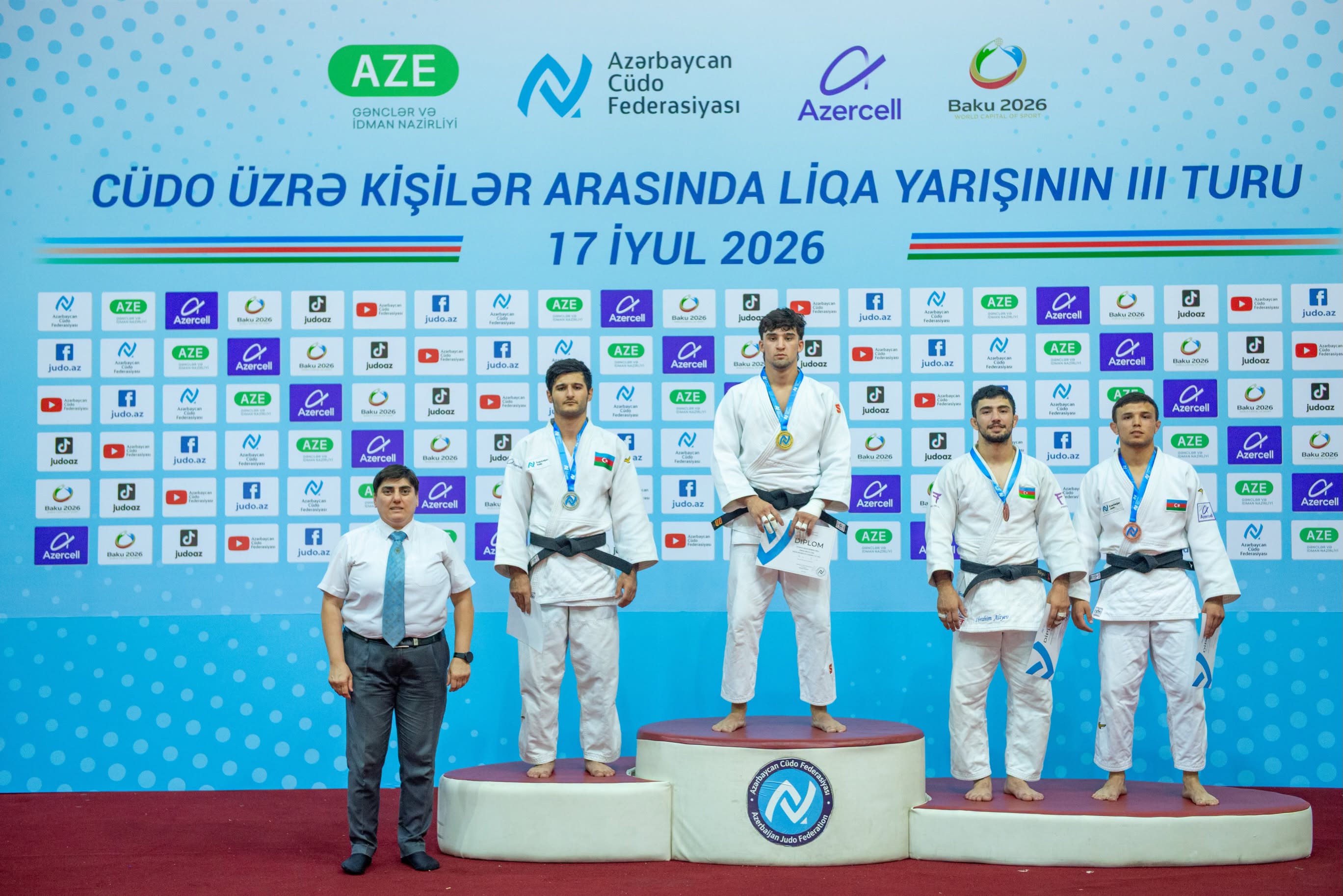 Kişilər arasında Liqa yarışının III turunda 188 cüdoçu mübarizə apardı