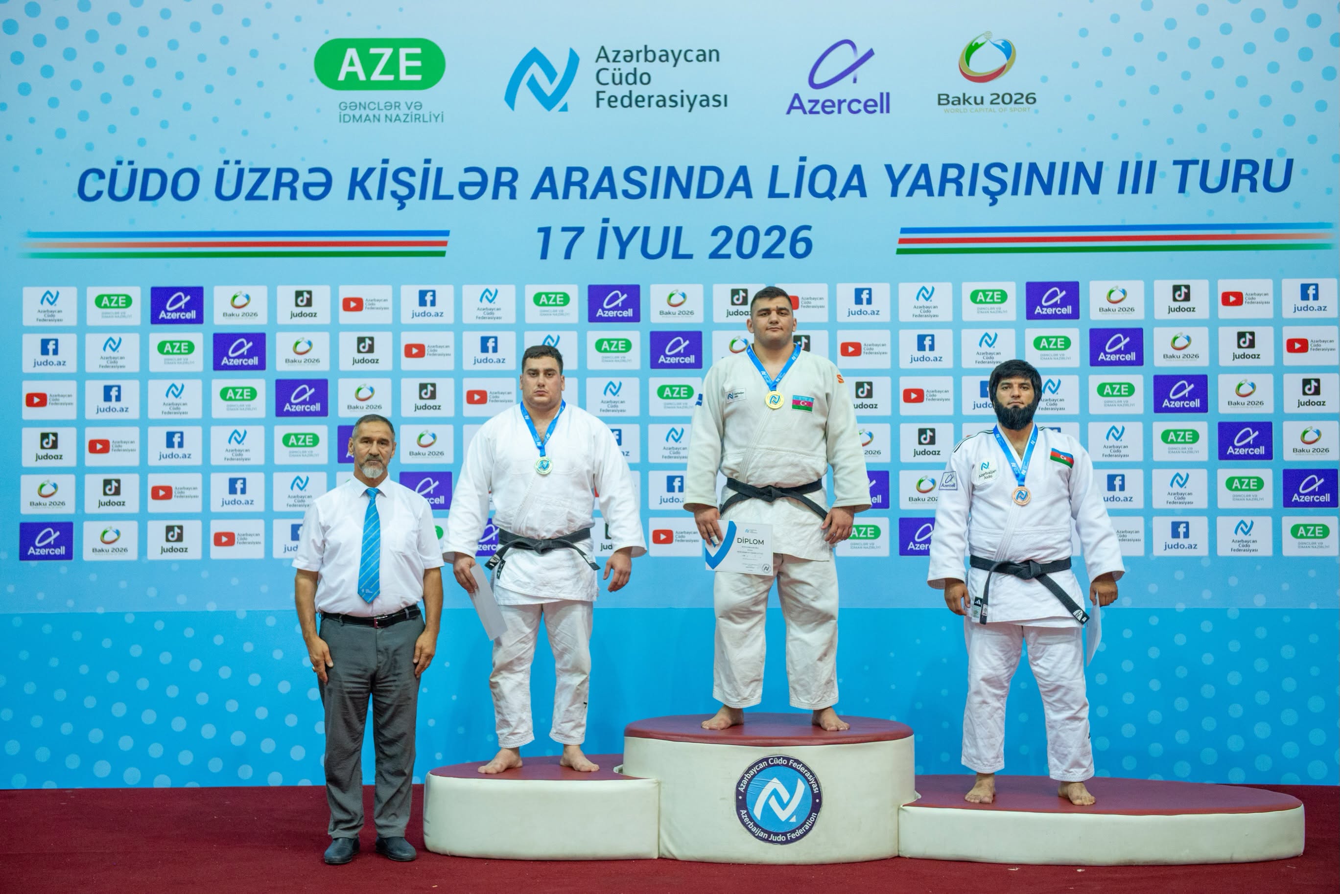 Kişilər arasında Liqa yarışının III turunda 188 cüdoçu mübarizə apardı