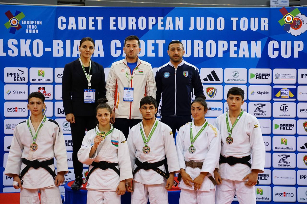 Cüdoçularımız Bielsko Biala Avropa Kubokunun ilk yarış günü 5 medal qazandı