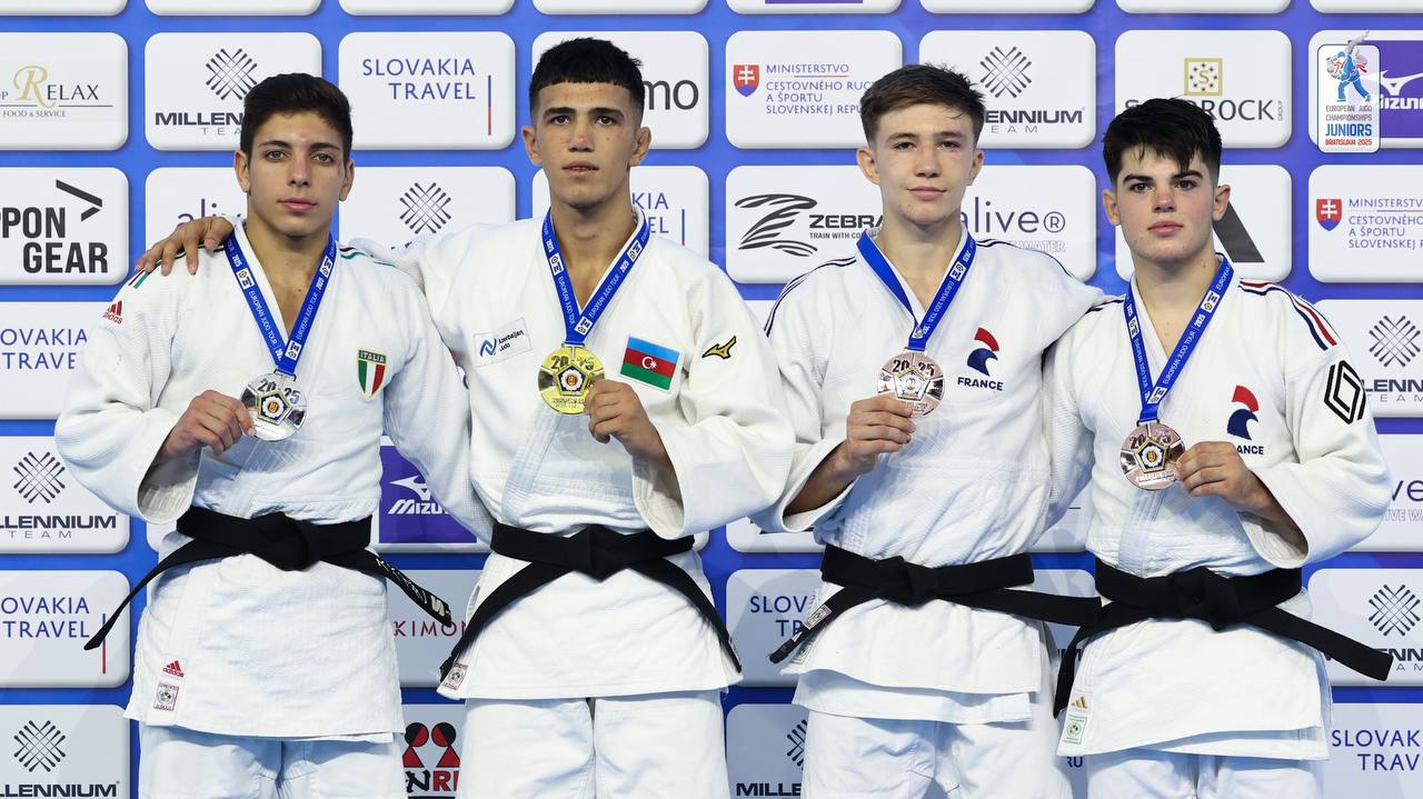 Gənc cüdoçularımız Avropa çempionatına 2 qızıl və 1 bürünc medalla başladı