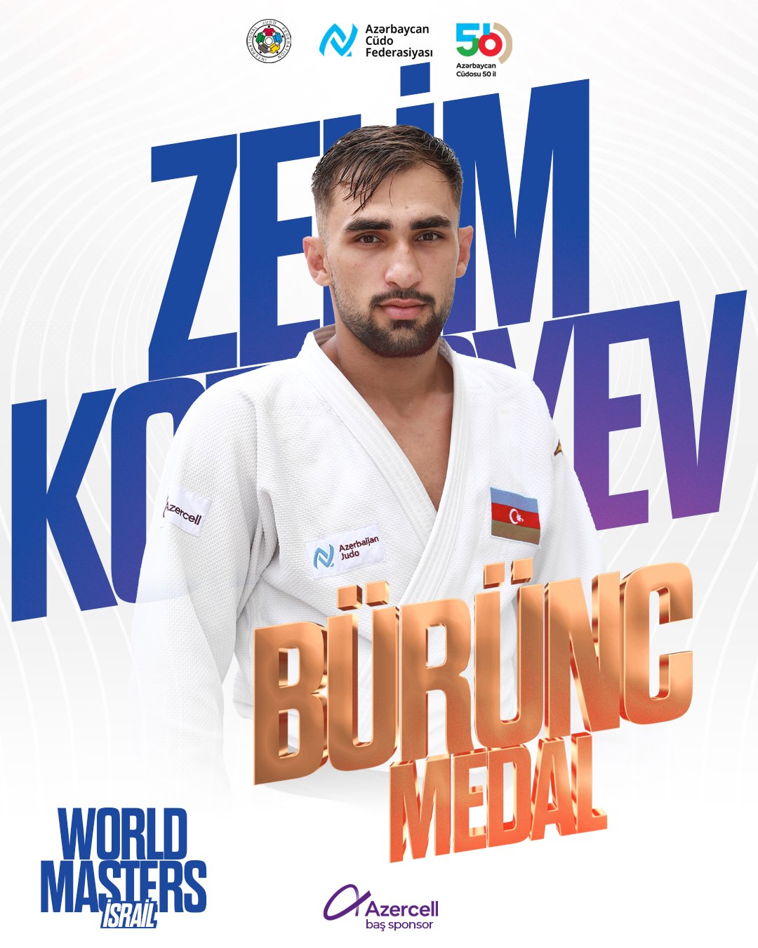 Cüdoçularımız Masters turnirində 1 gümüş 2 bürünc medal qazandı