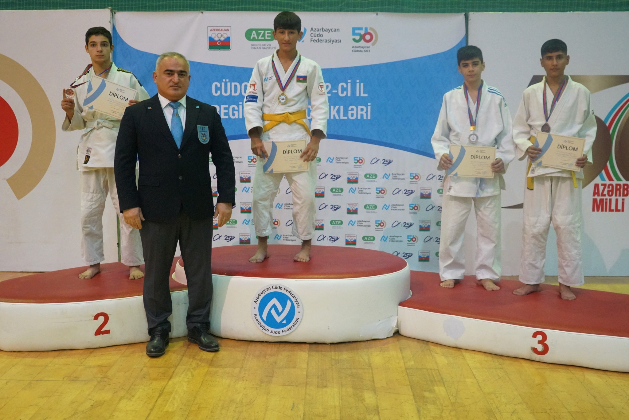 Qazaxda U-15 yeniyetmələr arasında cüdo üzrə region birinciliyi keçirilib