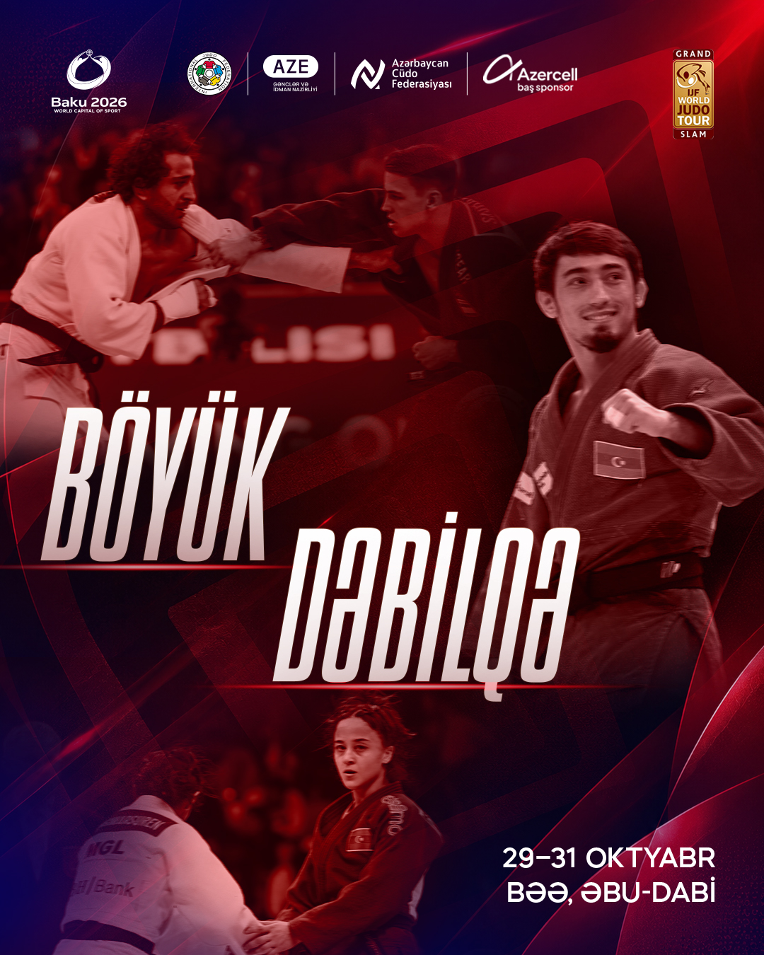 Əbu-Dabi Böyük Dəbilqəsində 11 cüdoçumuz mübarizə aparacaq