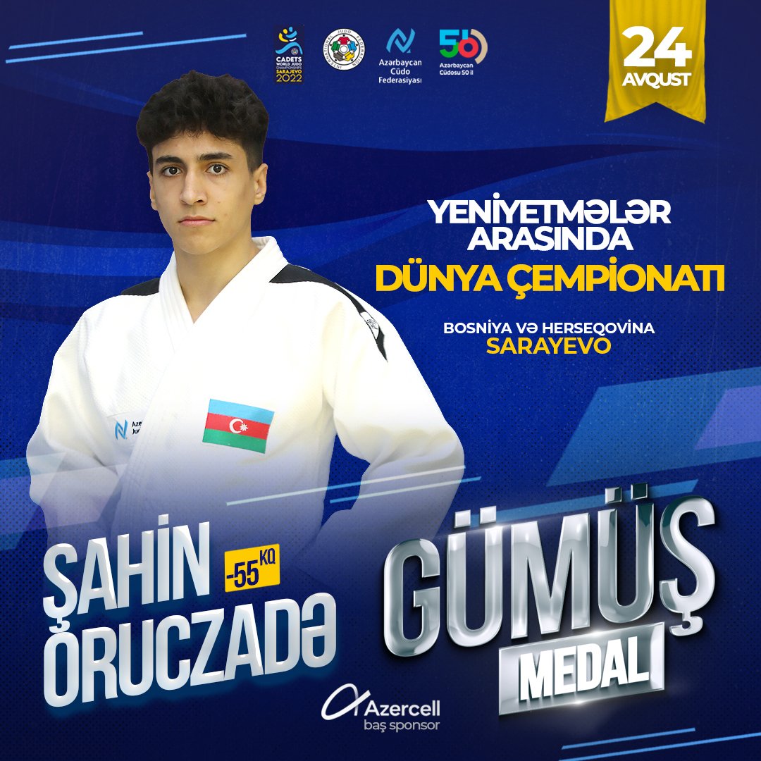 Cüdoçumuz Dünya çempionatında gümüş medal qazandı
