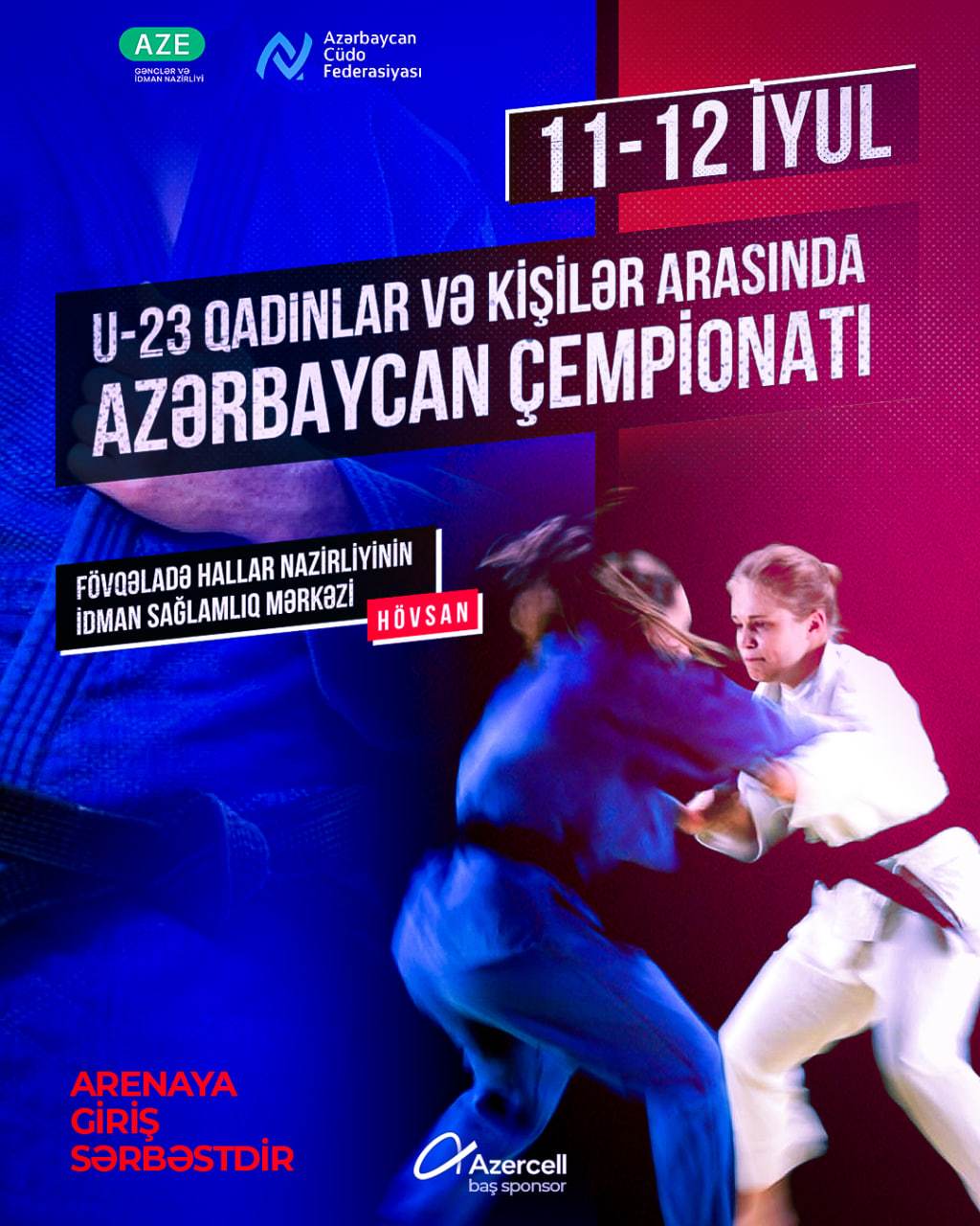 U-23 qadınlar və kişilər arasında cüdo üzrə Azərbaycan çempionatı keçiriləcək
