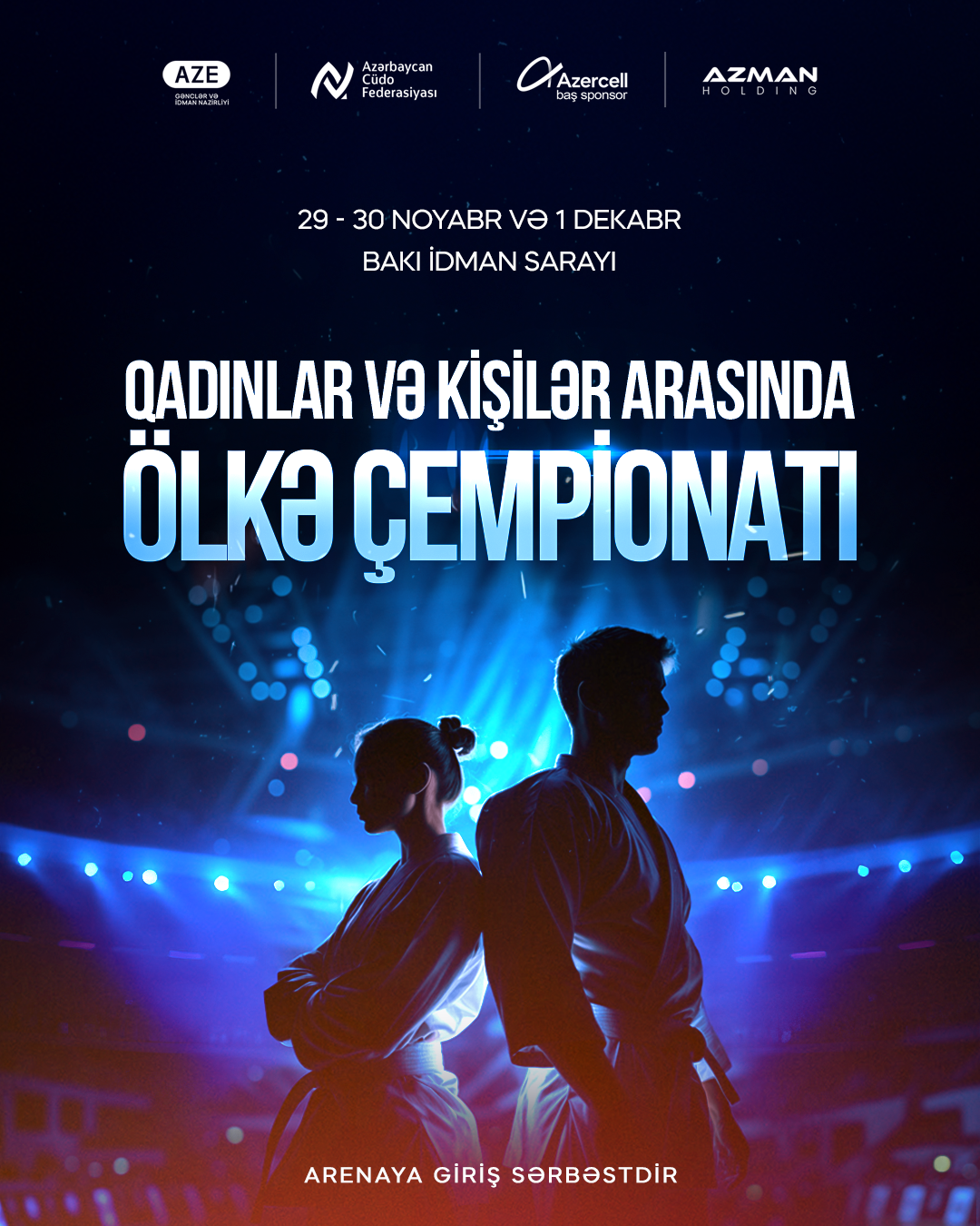 Cüdo üzrə qadınlar və kişilər arasında ölkə çempionatı keçiriləcək