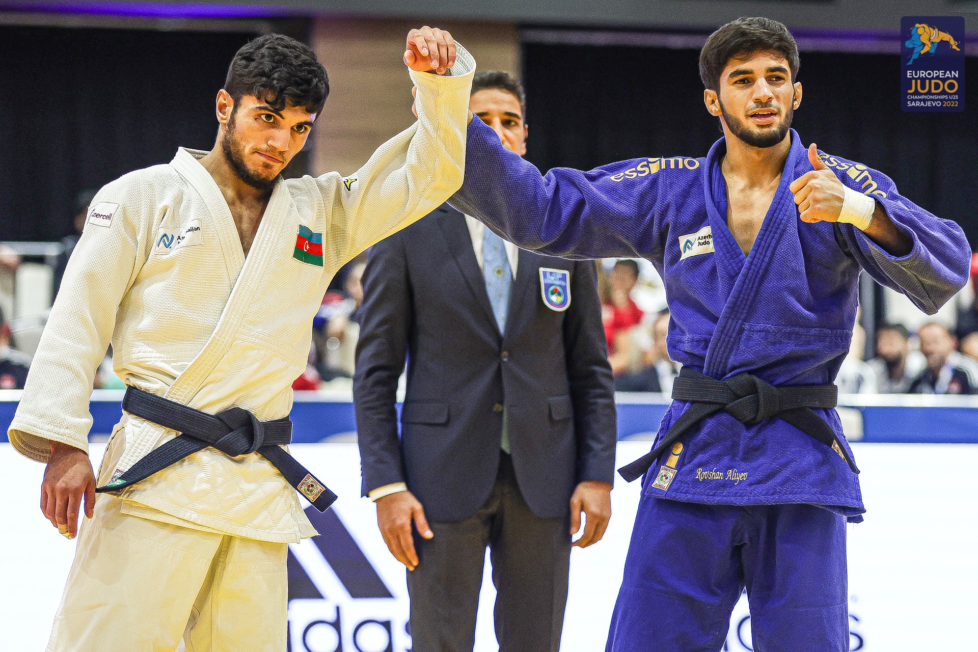 Cüdoçularımız U-23 Avropa çempionatının ilk günü 1 qızıl və 2 gümüş medal qazandı