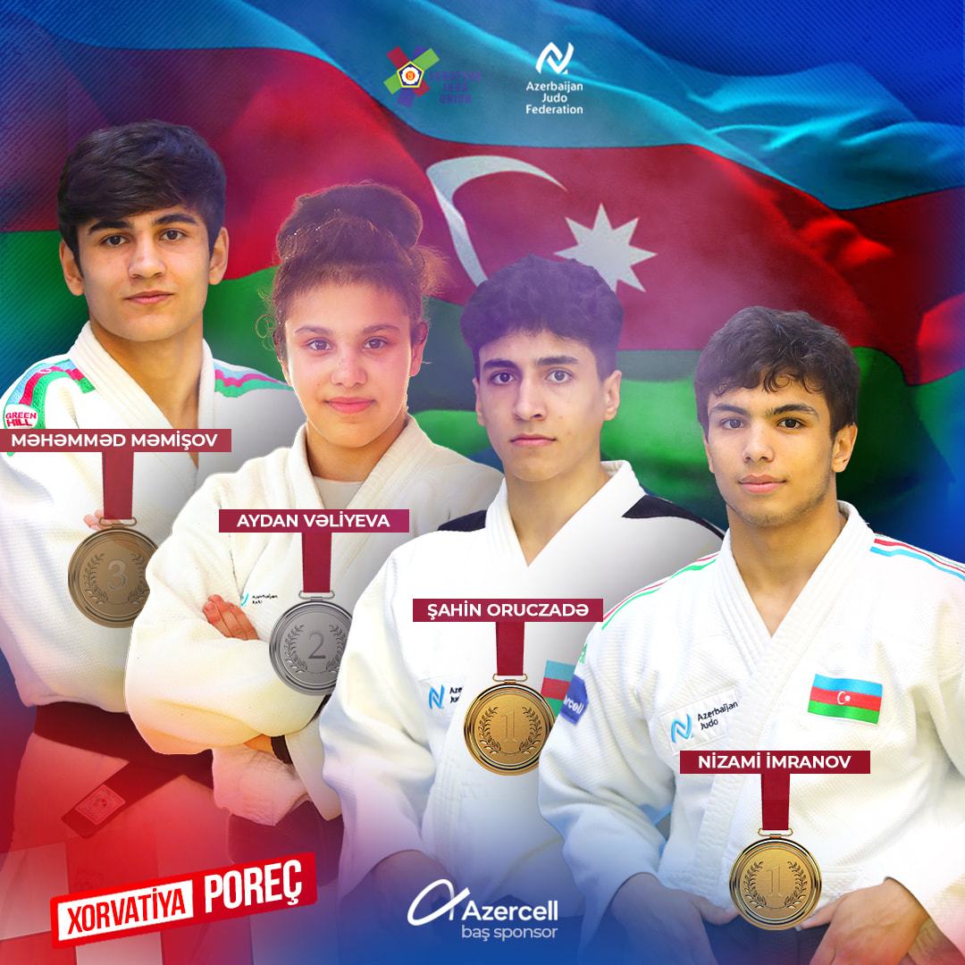 Cüdoçularımız Avropa çempionatının ilk günü 2 qızıl, 1 gümüş, 1 bürünc medal qazanıb