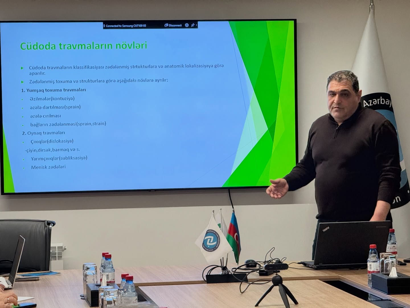 Məşqçilər üçün kəllə-beyin travmalarının profilaktikası mövzusunda maarifləndirici seminar təşkil olunub