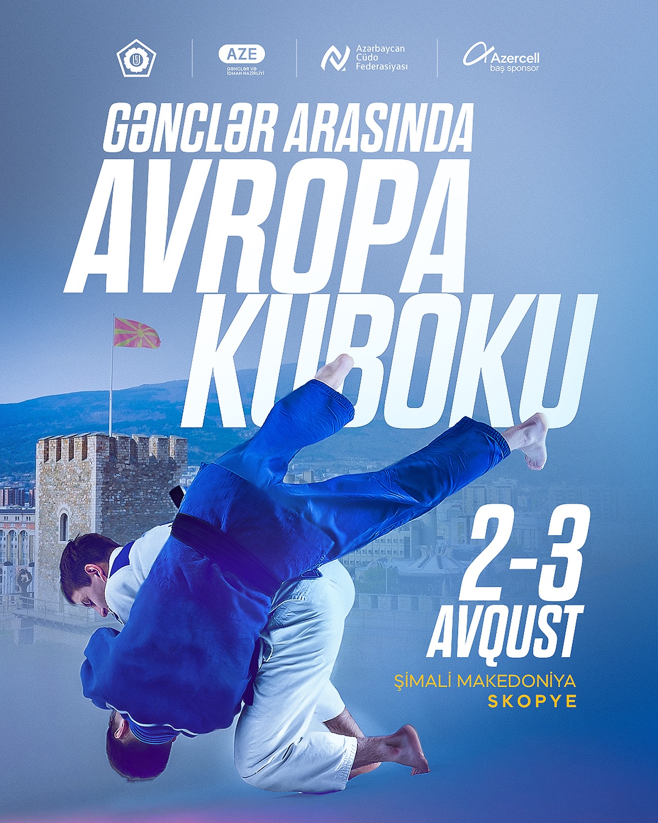 Gənc cüdoçularımız Skopyedə mübarizə aparacaq