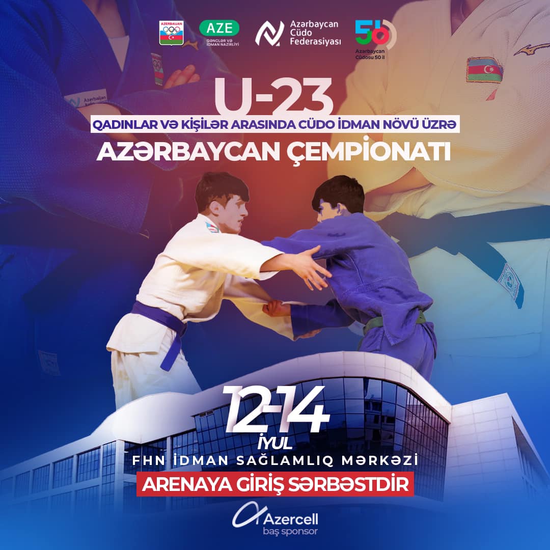 U-23 qadınlar və kişilər arasında cüdo idman növü üzrə Azərbaycan çempionatı keçiriləcək