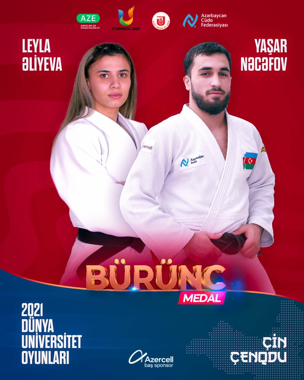 Cüdoçularımız Çenqdu 2021 Dünya Universitet Oyunlarının ilk günündə 2 medal qazandı