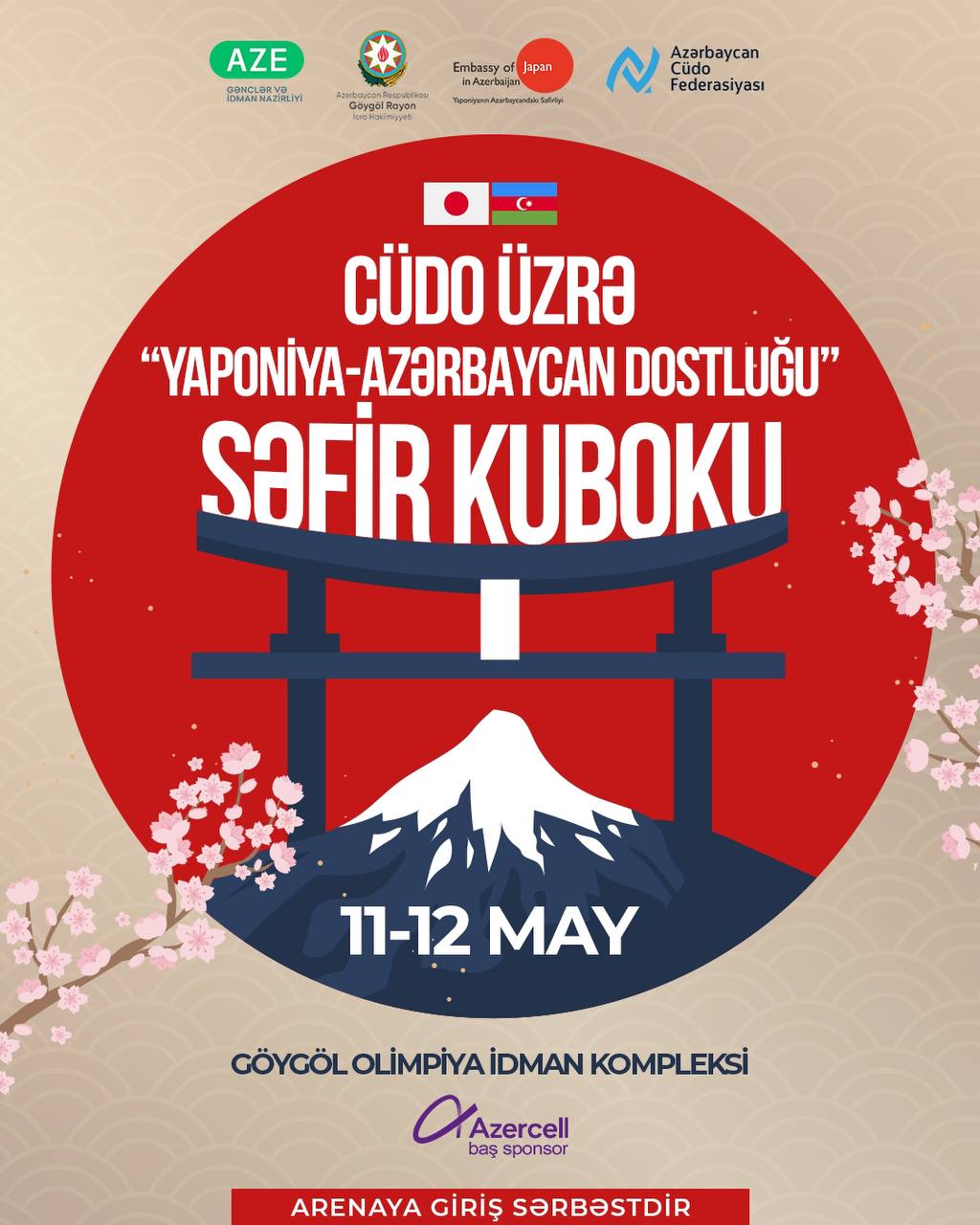 Cüdo üzrə “Yaponiya-Azərbaycan Dostluğu” Səfir Kuboku keçiriləcək