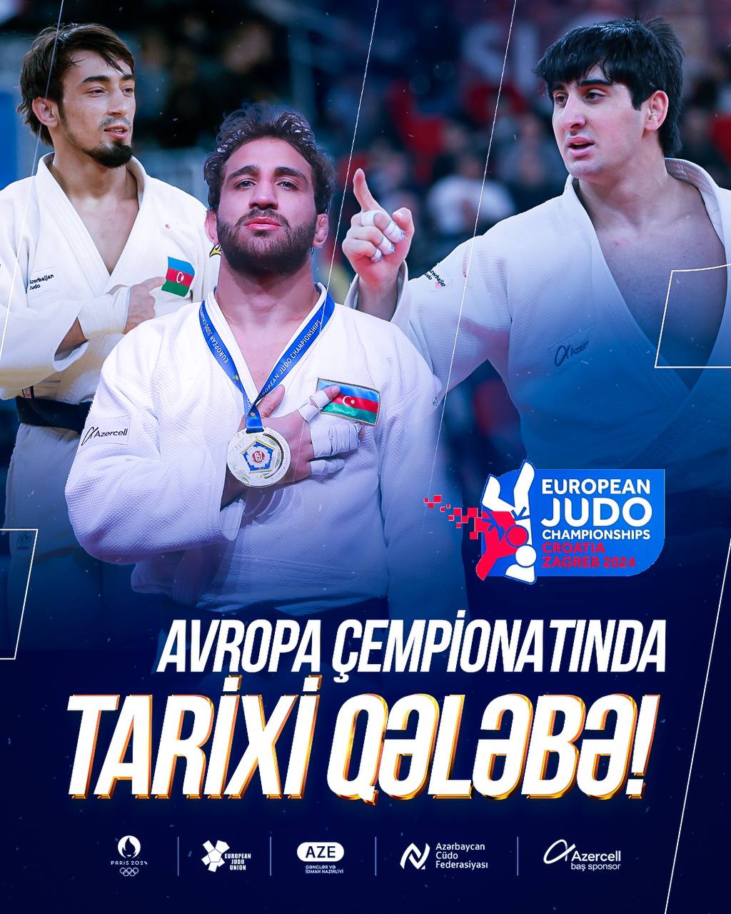 Tarixi Qələbə: Azərbaycan cüdo üzrə Avropa çempionatında ən uğurlu çıxışını qeyd edir!