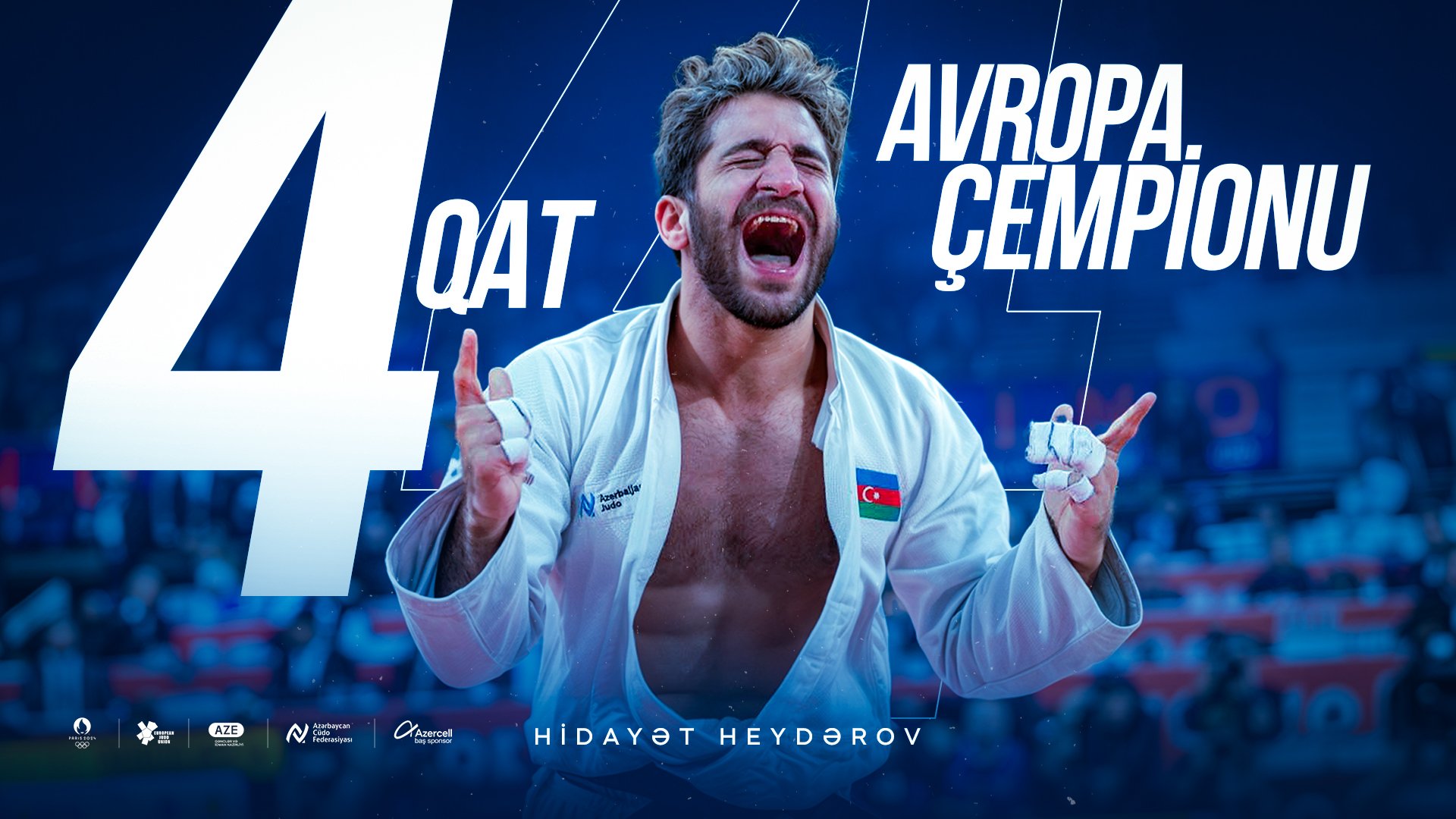 Tarixi nailiyyət: Hidayət Heydərov 4 qat Avropa çempionu oldu!