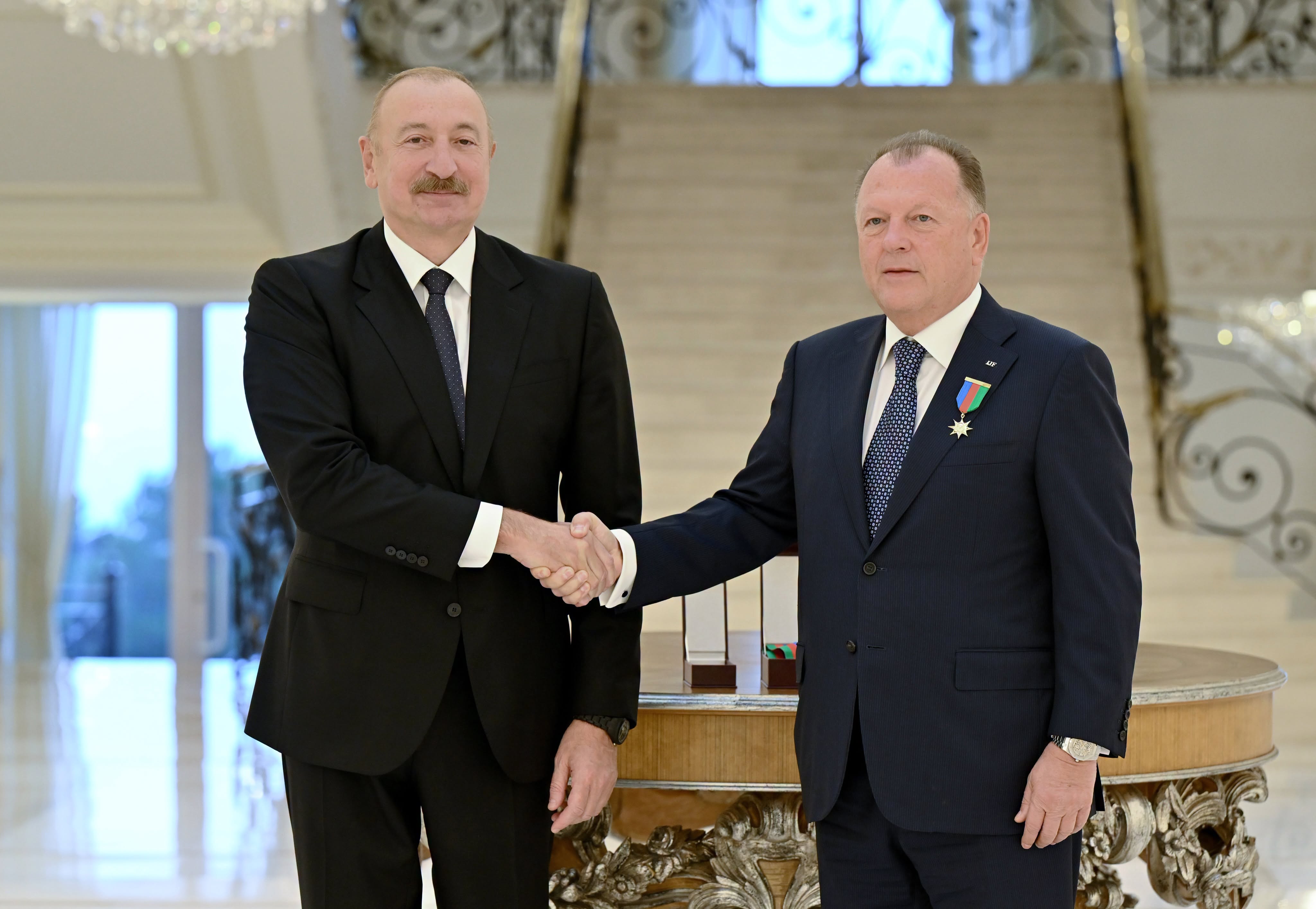 Prezident İlham Əliyev Beynəlxalq Cüdo Federasiyasının prezidenti Ladislau-Marius Vizeri qəbul edib